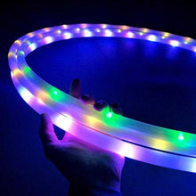 Load image into Gallery viewer, Best light up hula hoop for children and adults! Hula hoop for exercise or for fun with Quantum HQ&#39;s LED Hula Hoop.
